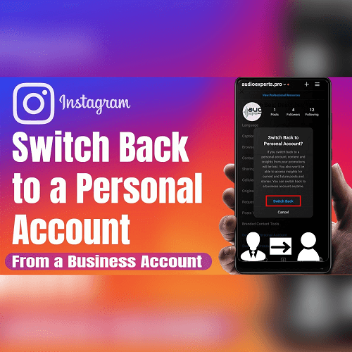 how to switch back to a personal account on Instagram 2026